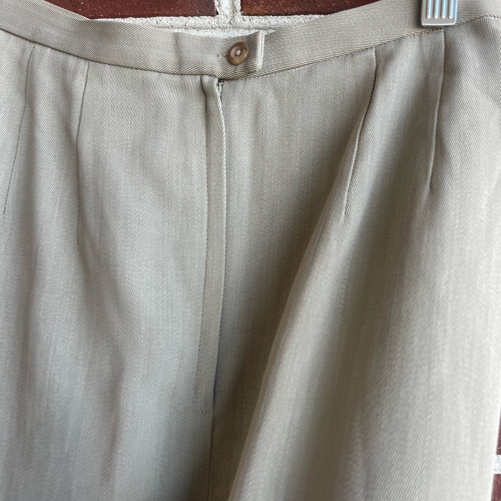 Vintage Carlisle Pencil Skirt Tan Back Zip Size 4 - Picture 3 of 8